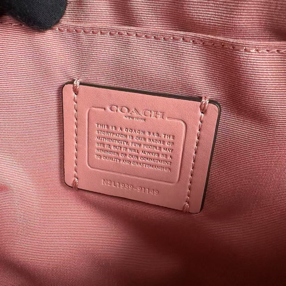 Coach Gallery File Bag Colorblock Crossbody Light Blush Multi Leather 91149 NWT - Picture 10 of 12